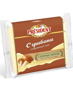 Cheese PRESIDENT Master of sandwiches with mushrooms, 150 g