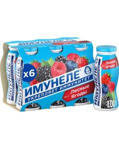 Fermented milk drink IMUNELE Wild berries 1.2%, packing 6 pcs, 100 g each