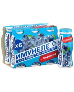 Fermented milk drink IMUNELE Blueberry 1.2%, packing 6 pcs, 100 g each