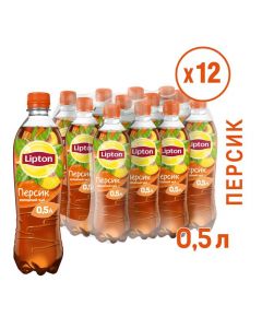 LIPTON ice tea black Peach in a package, 12x0.5l