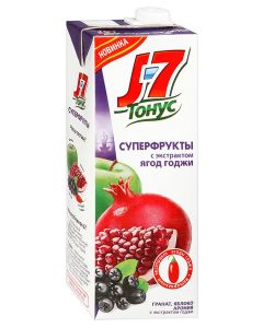 Nectar J7 Tonus Superfruit Pomegranate, apple and chokeberry with goji berry extract, 1.45 l