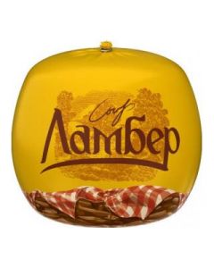 LAMBER semi-hard cheese in a barrel