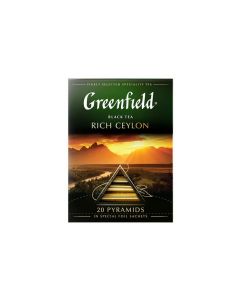 GREENFIELD Rich Ceylon black tea in pyramids, 20x1.8g