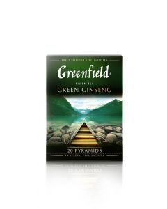 GREENFIELD Green Ginseng green tea in pyramids, 20x1.8g