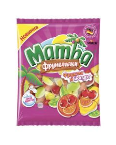 Gummies chewing MAMBA Fruit jelly fruits and yoghurt, 72 g