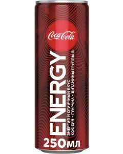 Non-alcoholic energy drink COCA-COLA Energy in iron can, 0.25 l