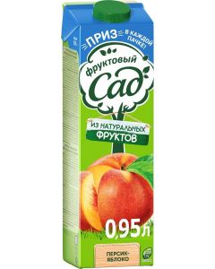 Peach-apple nectar FRUIT GARDEN, 0.95 l