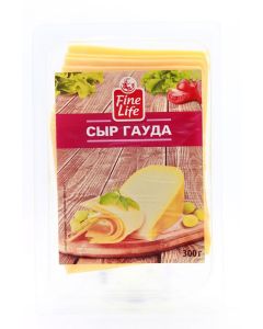 Cheese FINE LIFE Gouda slicing 48% without milk fat, 300 g