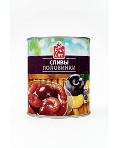 Plum FINE LIFE Red in light syrup, 825 g