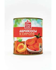 Apricots FINE LIFE In syrup, 850 ml