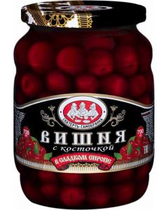 Cherries in syrup with pits TABLE-SAMOBRANKA, 720 g