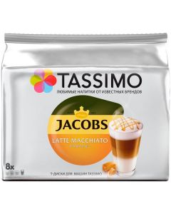 Coffee capsules Tassimo Latte Macchiato Caramel, 8 + 8 pcs
