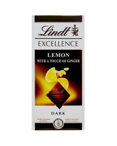 LINDT EXCELLENCE chocolate lemon and ginger 100 g