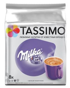 Cocoa capsules TASSIMO MILKA with chocolate flavor, 8 + 8 pcs