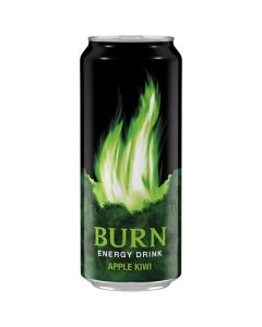 Energy drink BURN Energy Drink Apple Kiwi in an iron can, 0.5 l