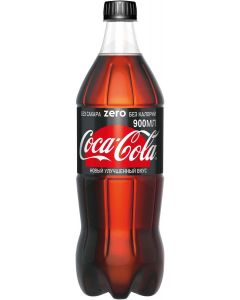 Carbonated drink COCA-COLA Zero, pet-bottle, 0.9 l