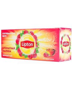 Black tea LIPTON Raspberry, 25 x 1.5 g