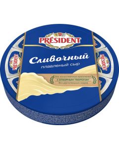 Processed cheese PRESIDENT creamy 8 triangles, bzmzh, 140 g