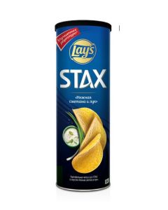 Chips Chips LAYS Stax Delicate sour cream and onion, 140 g