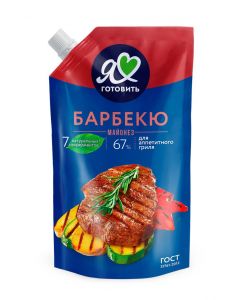 Mayonnaise I LOVE TO COOK BBQ 67%, 390 ml