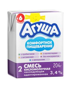 Fermented milk mixture 2 AGUSHA, 3.4% 200 ml