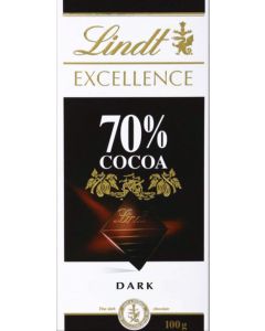 LINDT Excellence chocolate 70% cocoa, 100g